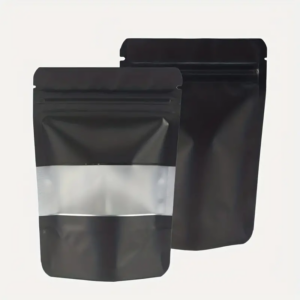 50pcs Matte Black Resealable Zip Mylar Bag